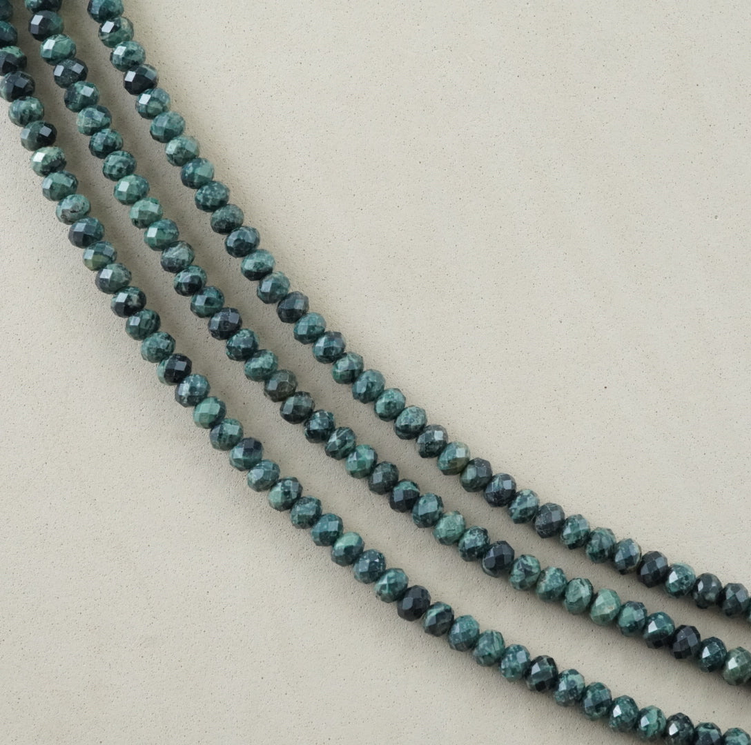 Kambaba Jasper (Rondelle)(Faceted)(6x4mm)(15.5"Strand)