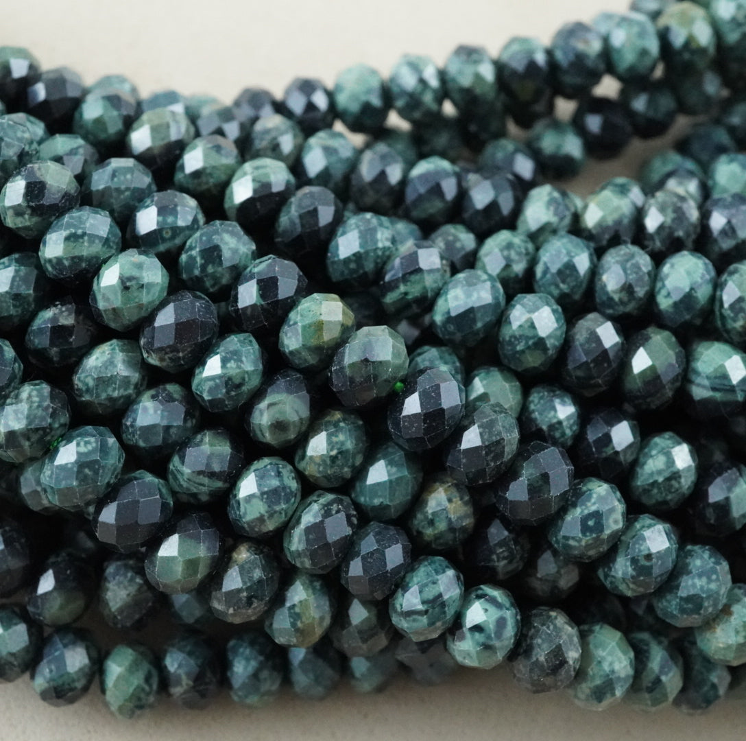 Kambaba Jasper (Rondelle)(Faceted)(6x4mm)(15.5"Strand)