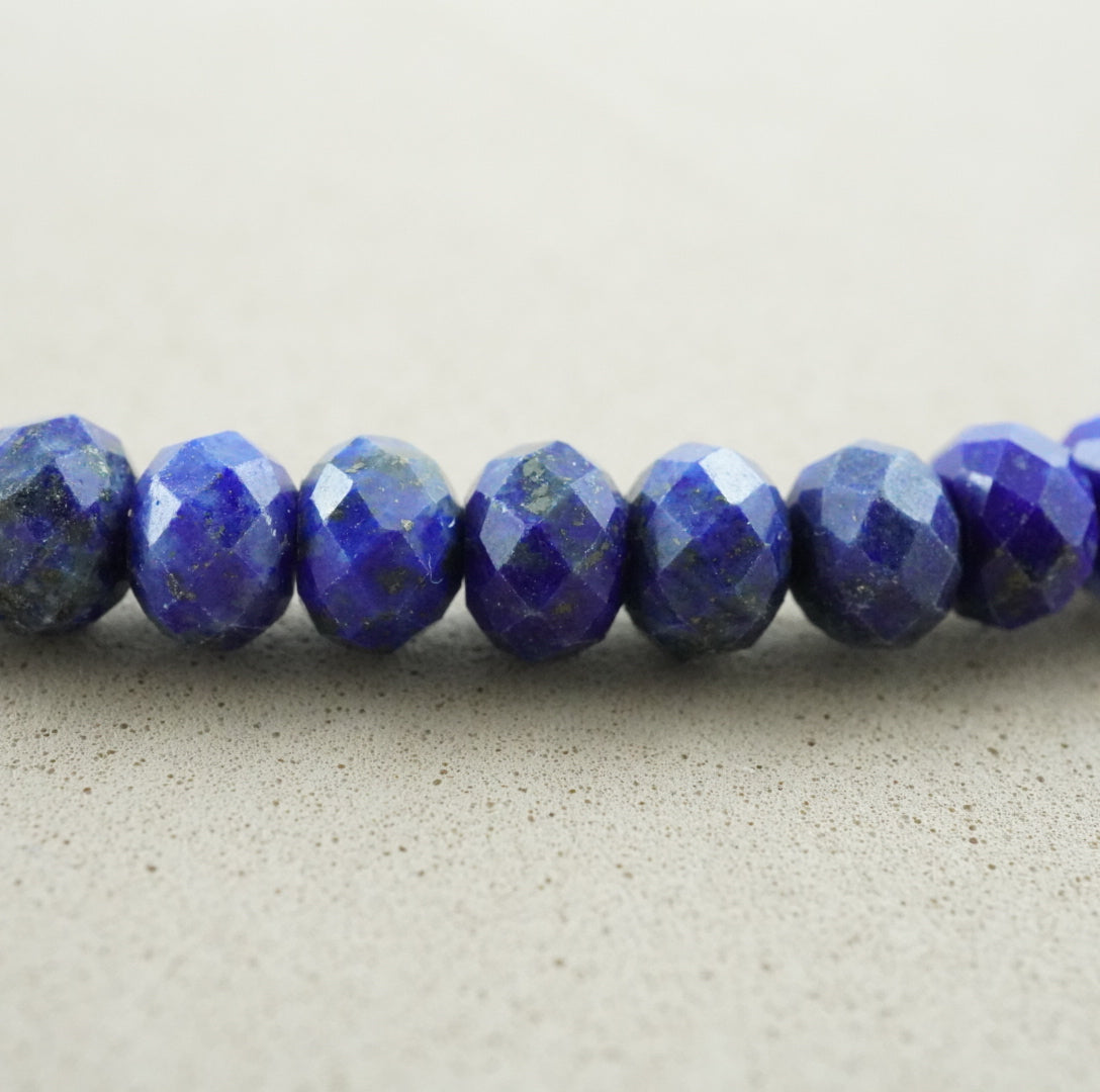 Lapis Lazuli (Rondelle)(Faceted)(6x4mm)(15.5"Strand)