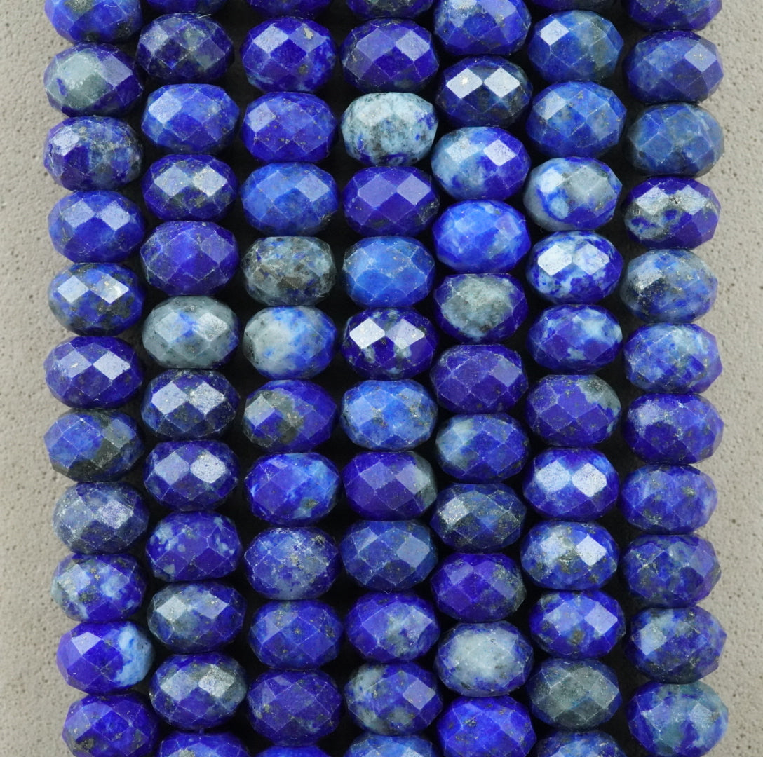 Lapis Lazuli (Rondelle)(Faceted)(6x4mm)(15.5"Strand)