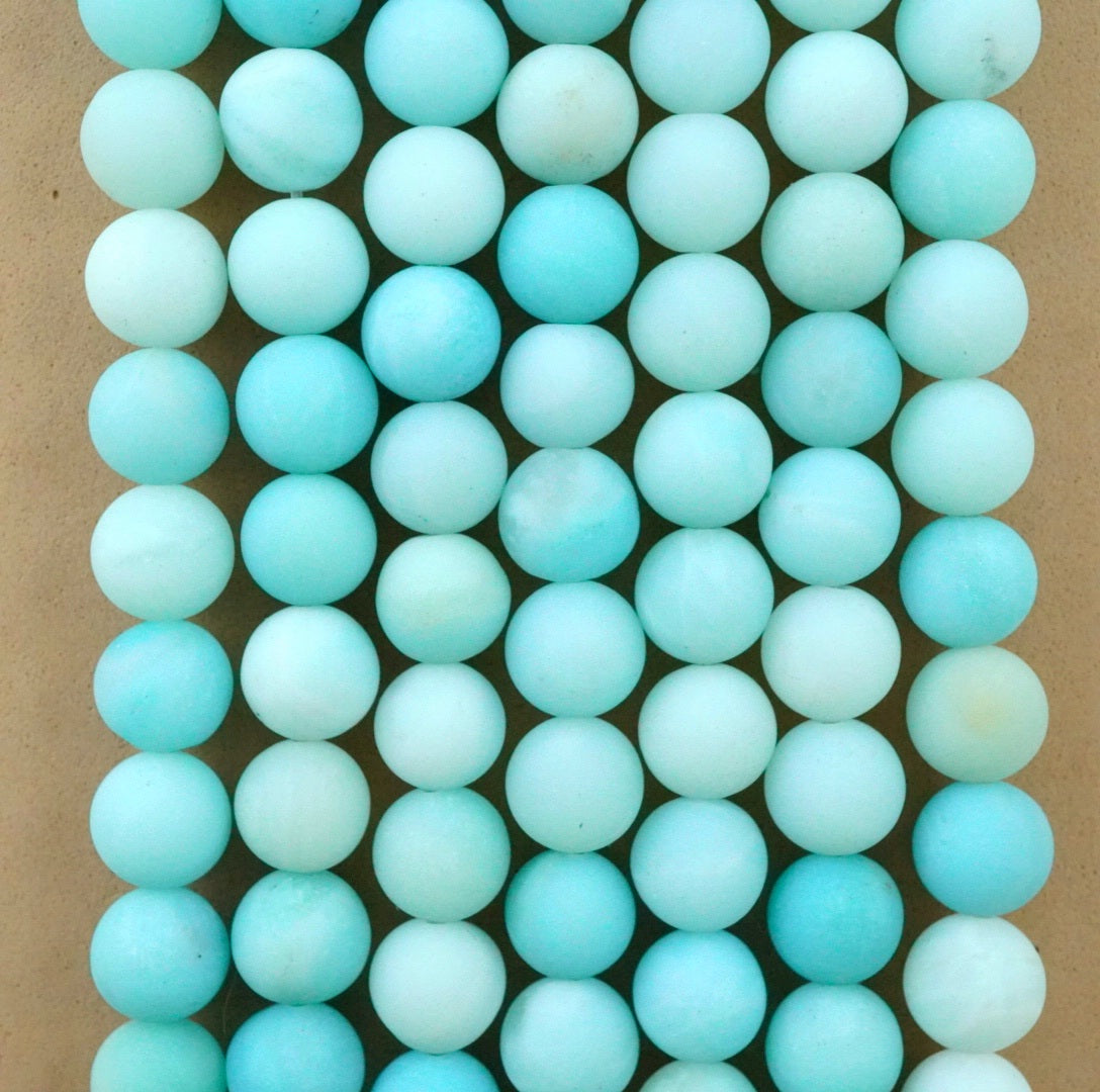 Amazonite (Round)(Matte)(4mm)(6mm)(8mm)(10mm)(16"Strand)