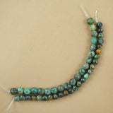 African Turquoise (Large Hole)(Round)(Smooth)(8mm)(10mm)(8"Strand)