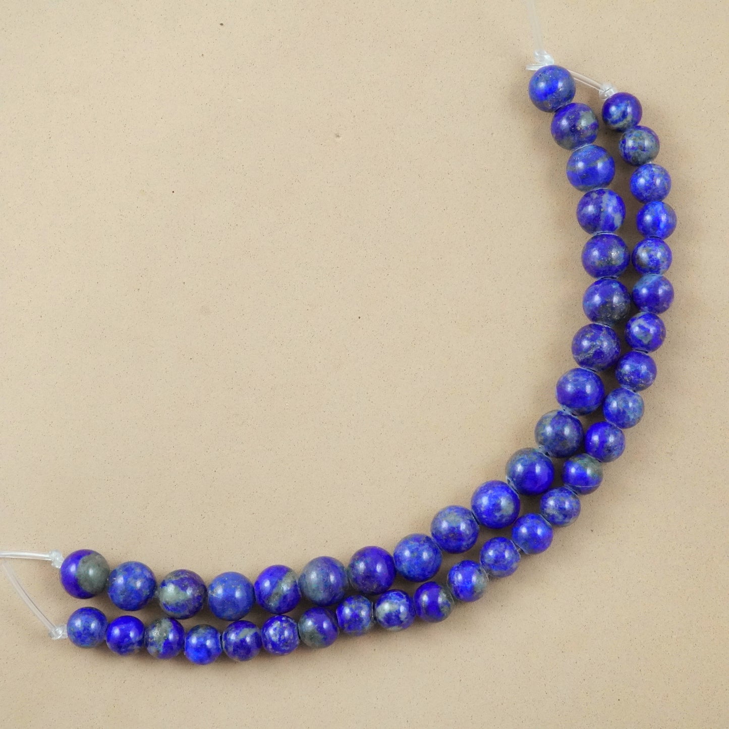 Lapis Lazuli (Large Hole)(Round)(Smooth)(8mm)(10mm)(8"Strand)