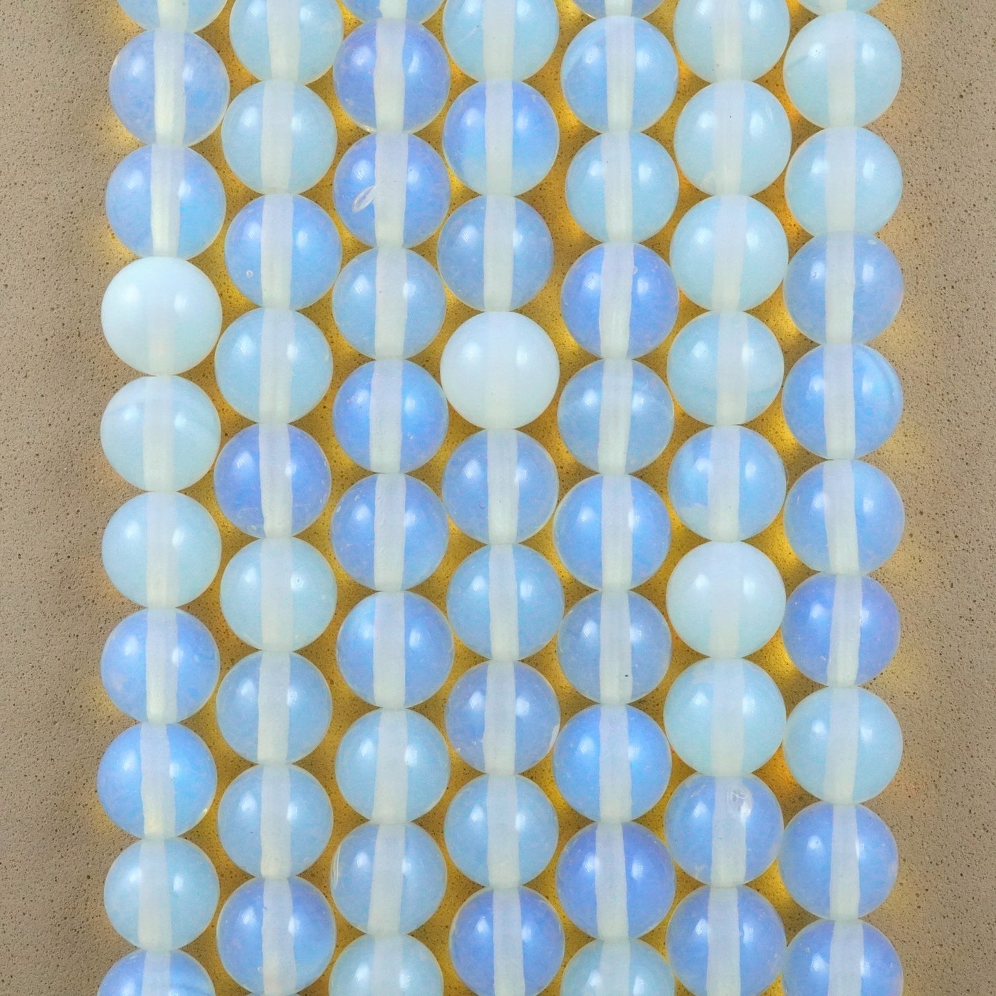 Opalite (Round)(Smooth)(4mm)(6mm)(8mm)(10mm)(12mm)(16"Strand)