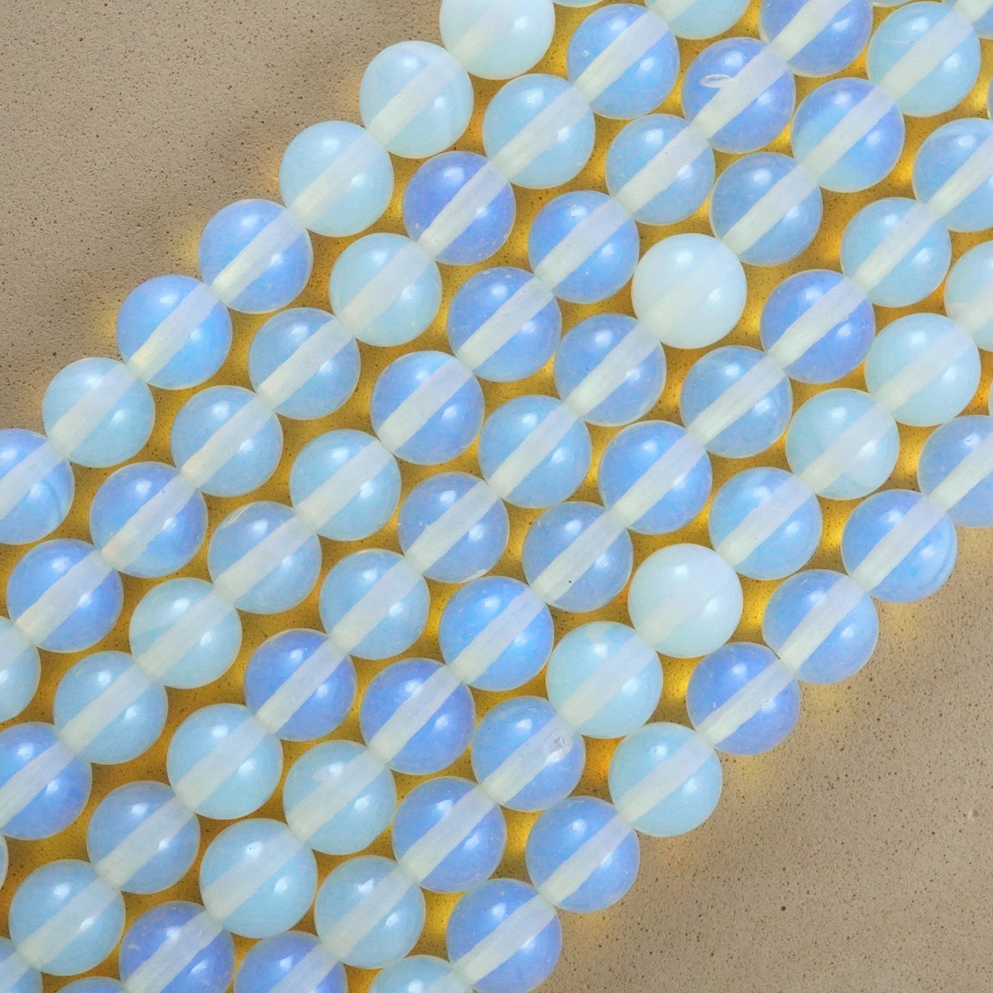 Opalite (Round)(Smooth)(4mm)(6mm)(8mm)(10mm)(12mm)(16"Strand)
