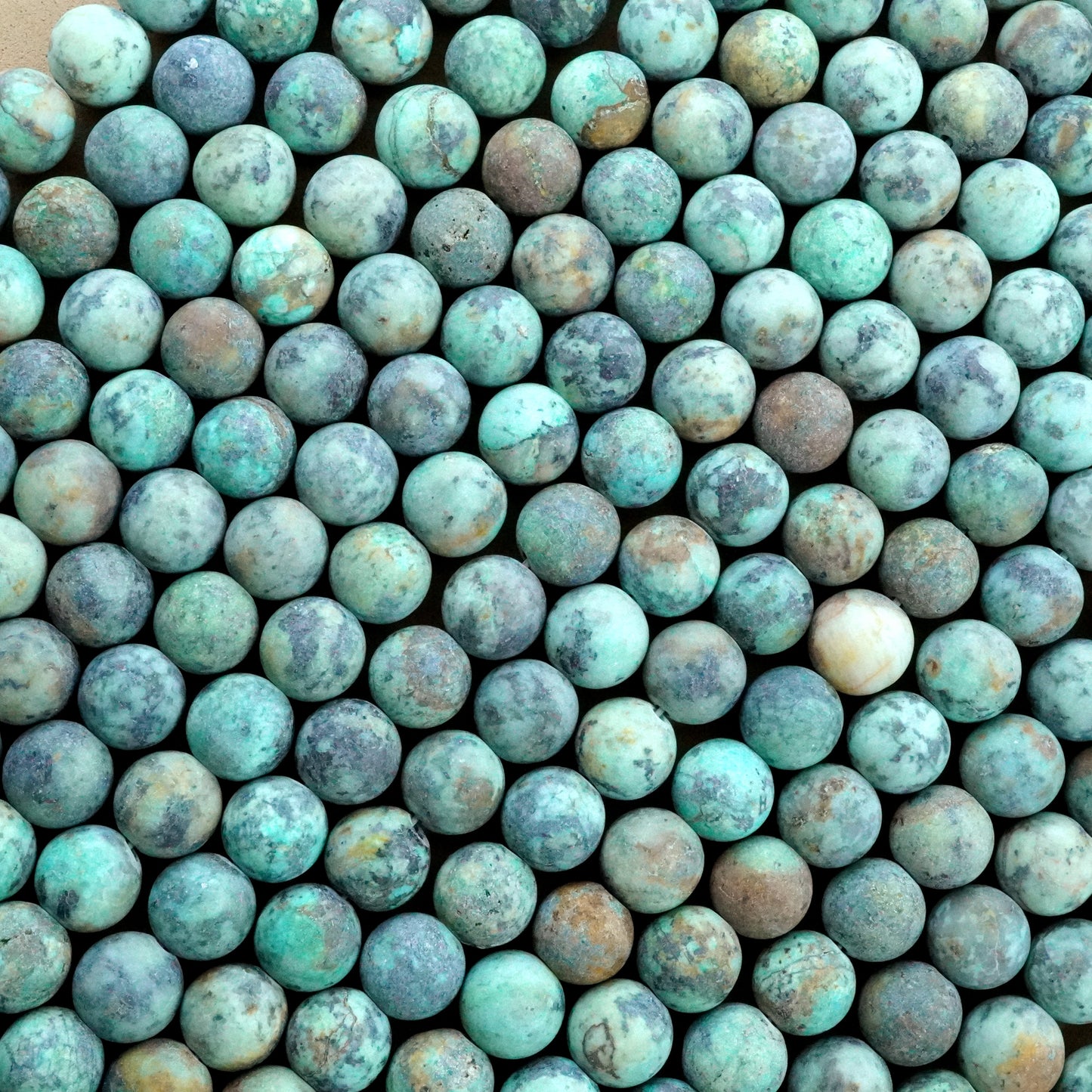 African Turquoise (Round)(Matte)(4mm)(6mm)(8mm)(10mm)(12mm)(16"Strand)