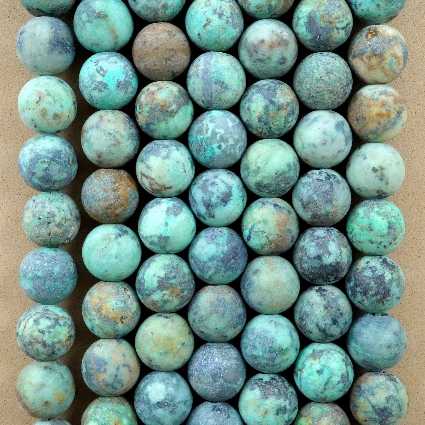 African Turquoise (Round)(Matte)(4mm)(6mm)(8mm)(10mm)(12mm)(16"Strand)