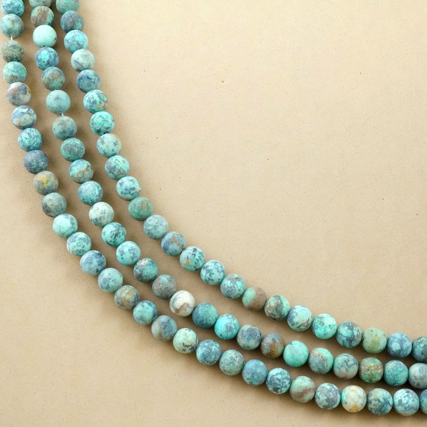 African Turquoise (Round)(Matte)(4mm)(6mm)(8mm)(10mm)(12mm)(16"Strand)