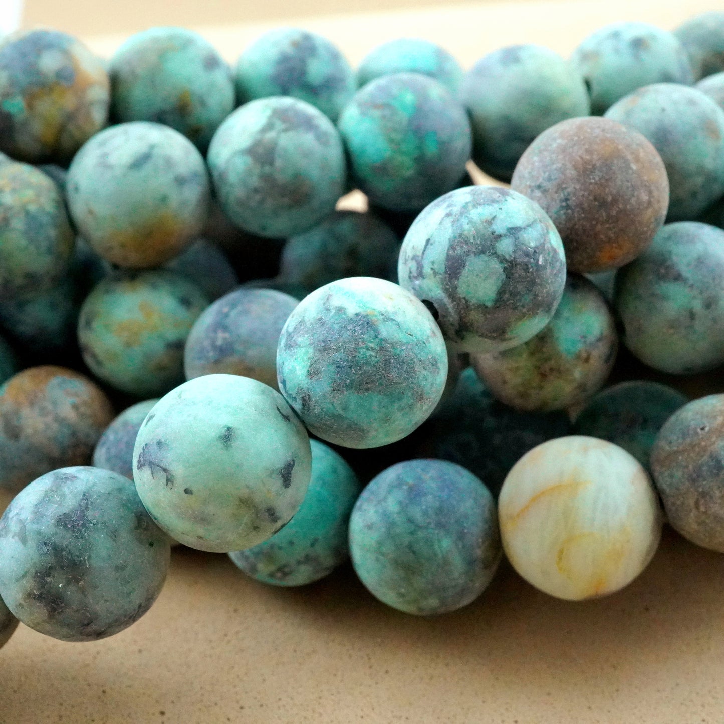 African Turquoise (Round)(Matte)(4mm)(6mm)(8mm)(10mm)(12mm)(16"Strand)