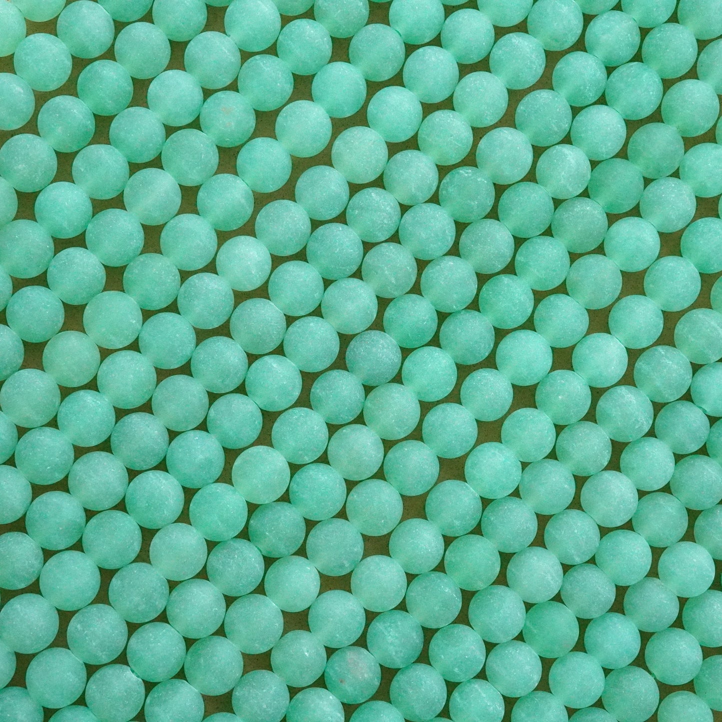 Green Aventurine (Round)(Matte)(4mm)(6mm)(8mm)(10mm)(12mm)(16"Strand)
