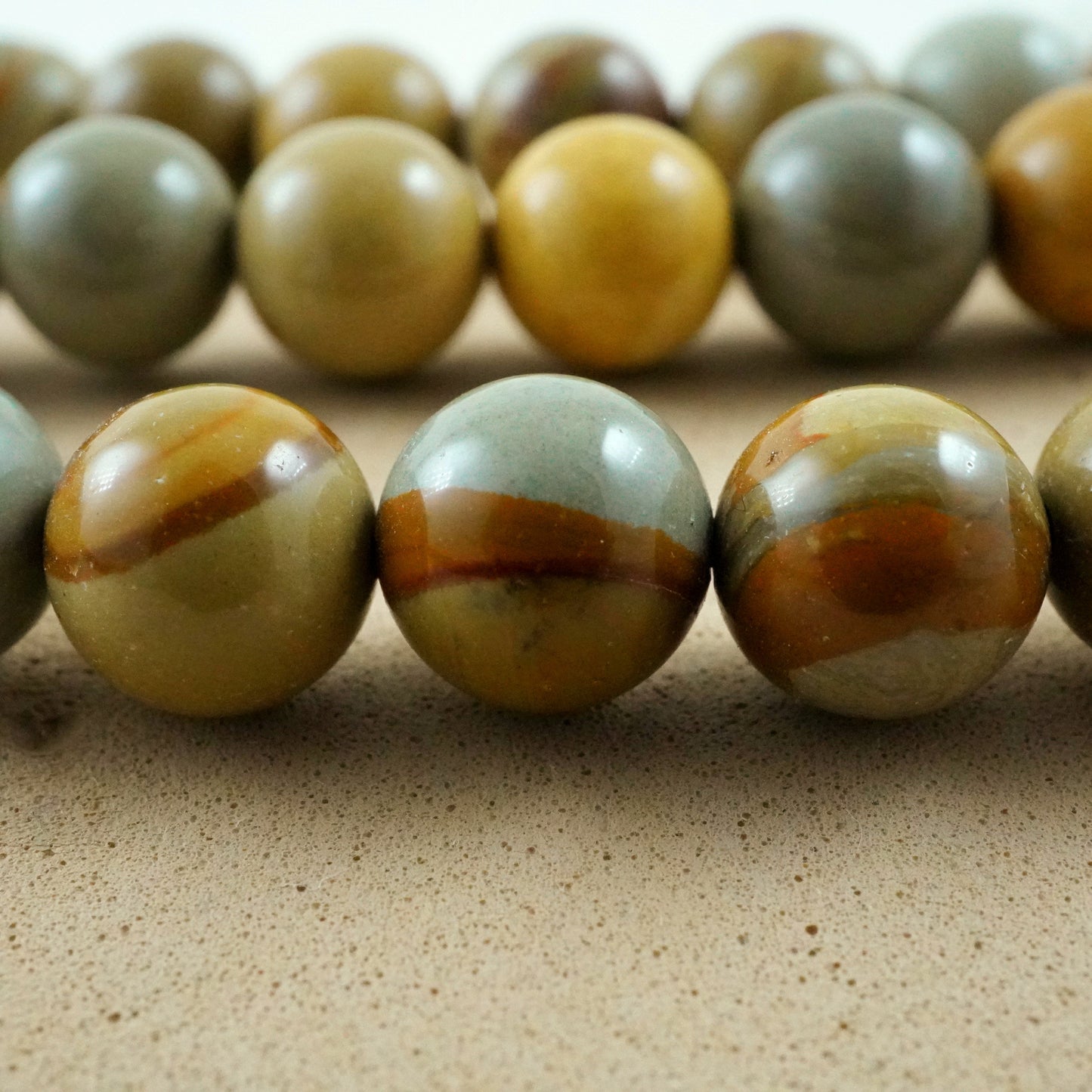 Wild Horse Jasper (Round)(Smooth)(6mm)(8mm)(10mm)(16"Strand)