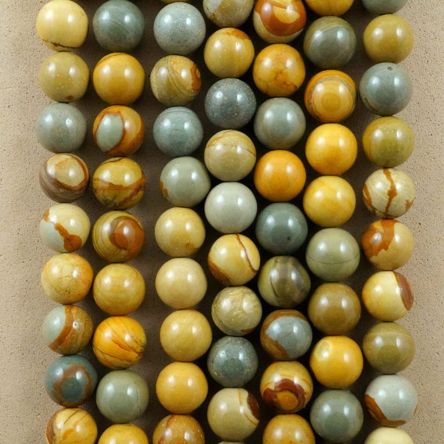 Wild Horse Jasper (Round)(Smooth)(6mm)(8mm)(10mm)(16"Strand)