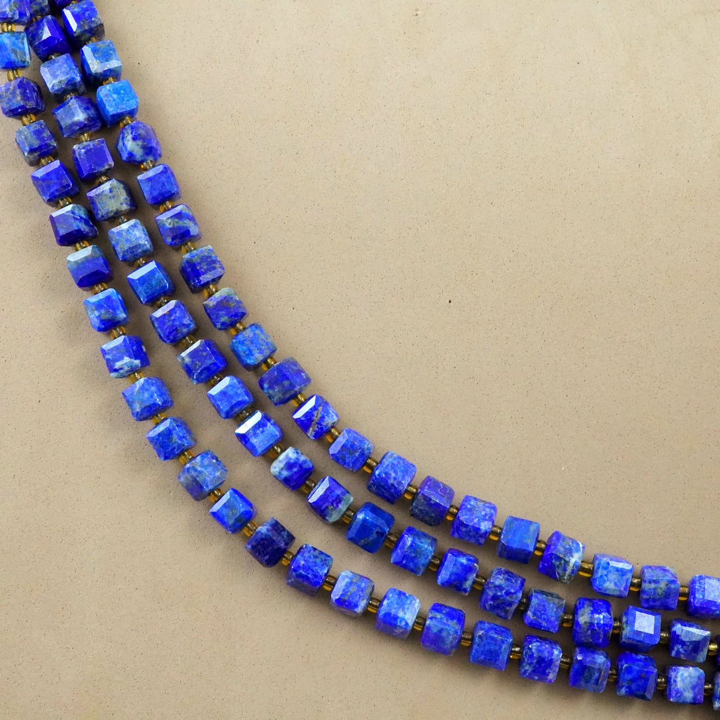 Lapis Lazuli (Cube)(Faceted)(8mm)(15"Strand)