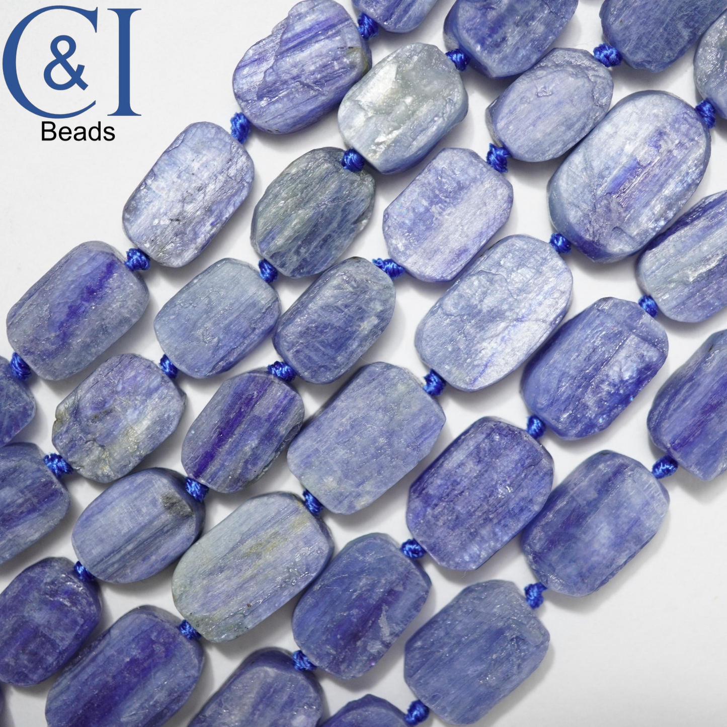 Kyanite (Oval)(Raw)(10x14mm)(16"Strand)