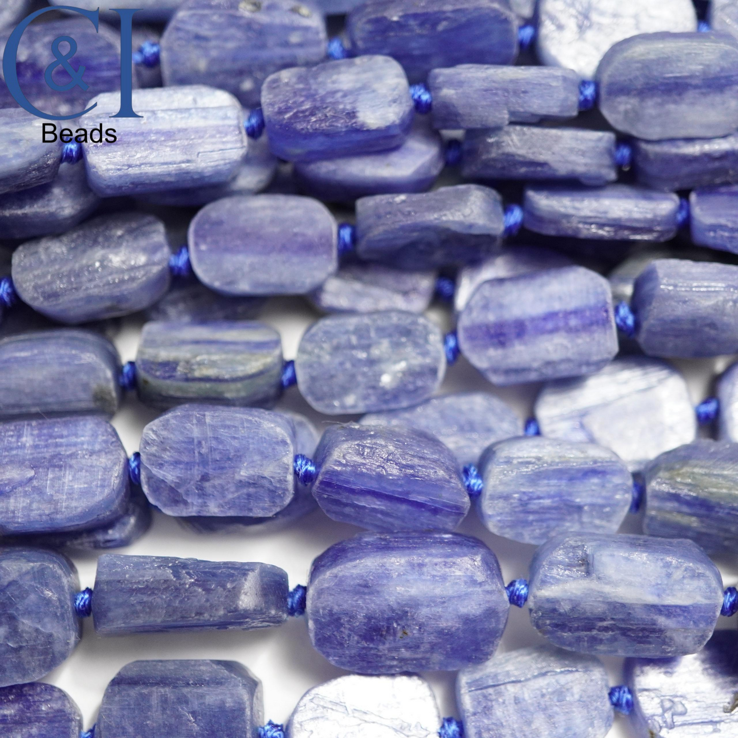 Kyanite (Oval)(Raw)(10x14mm)(16"Strand)