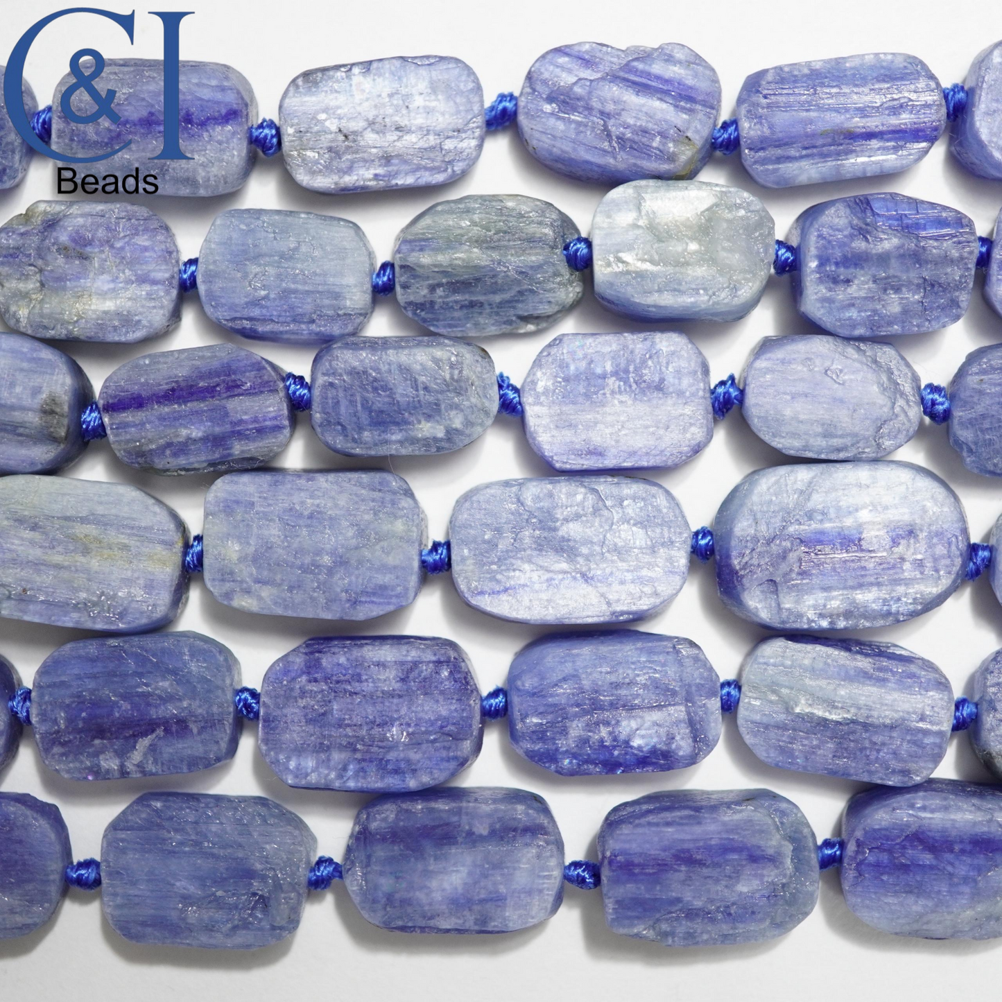Kyanite (Oval)(Raw)(10x14mm)(16"Strand)