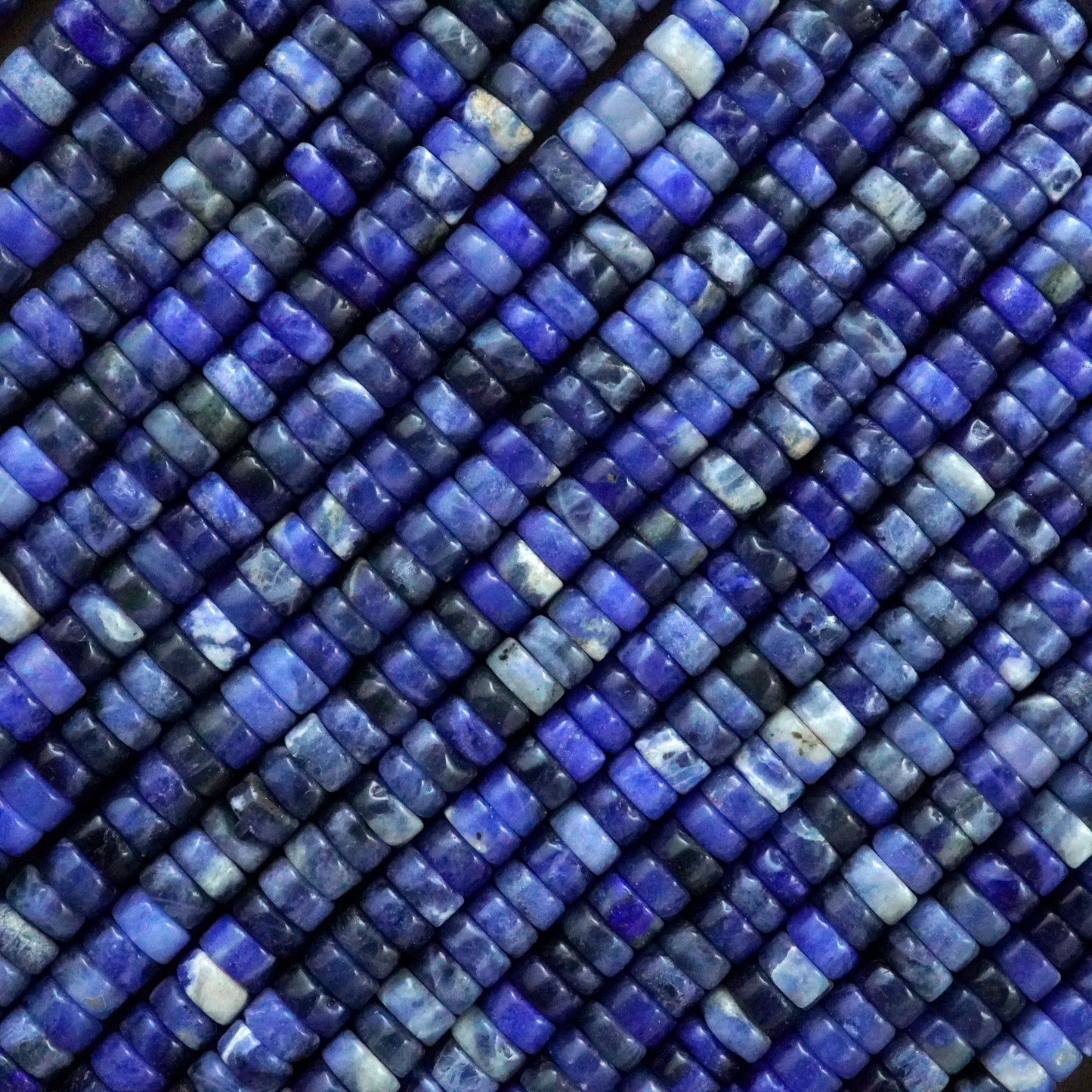 Sodalite (Heishe)(Smooth)(4mm)(15"Strand)