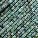 African Turquoise (Heishe)(Smooth)(4mm)(15"Strand)
