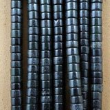Black Onyx (Heishe)(Smooth)(4mm)(15"Strand)