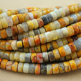 Crazy Lace Agate (Heishe)(Smooth)(4mm)(15"Strand)