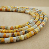 Crazy Lace Agate (Heishe)(Smooth)(4mm)(15"Strand)