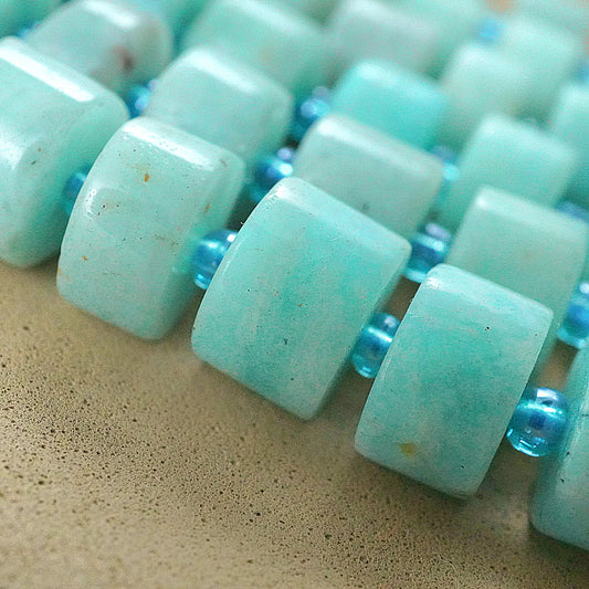 Amazonite (Heishe)(Smooth)(10mm)(16"Strand)