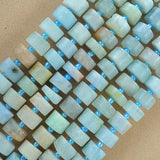 Aquamarine (Heishe)(Matte)(10mm)(16"Strand)