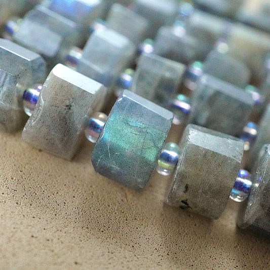 Labradorite (Heishe)(Faceted)(9mm)(16"Strand)