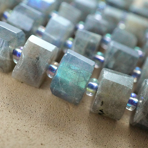Labradorite (Heishe)(Faceted)(9mm)(16