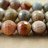 Polychrome Jasper (Round)(Faceted)(6mm)(8mm)(10mm)(16"Strand)