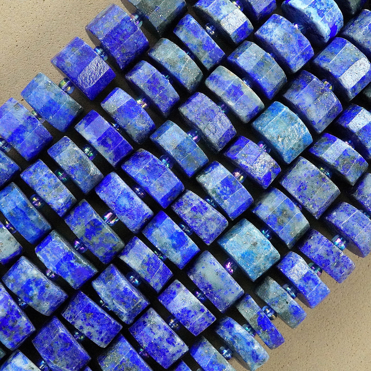 Lapis Lazuli (Heishe)(Faceted)(11mm)(16"Strand)