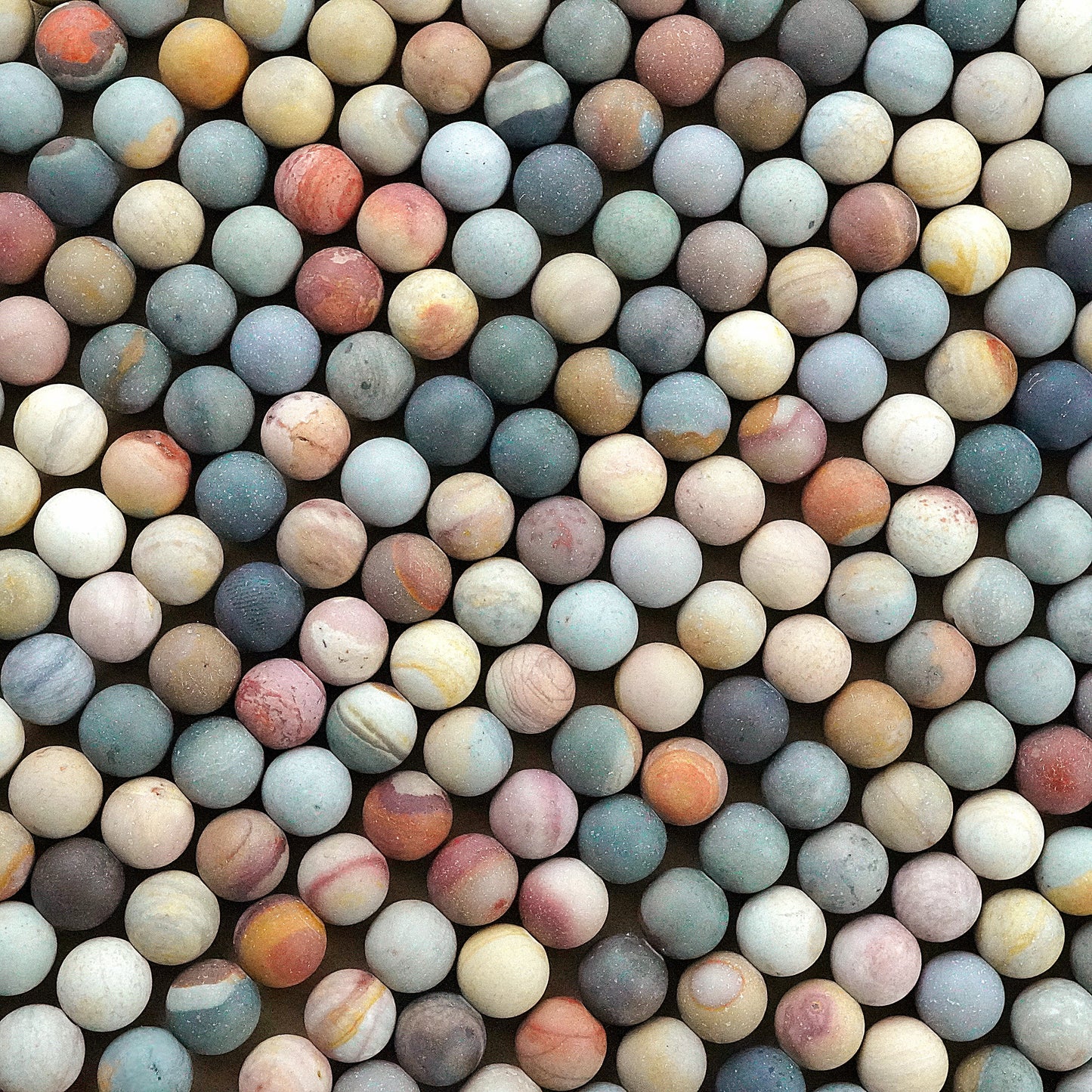 Polychrome Jasper (Round)(Matte)(6mm)(8mm)(16"Strand)