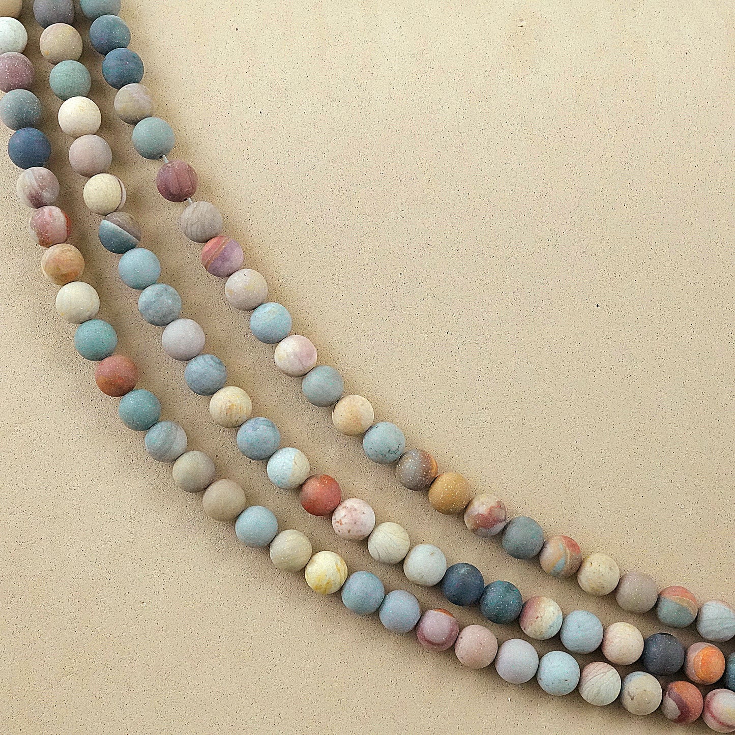 Polychrome Jasper (Round)(Matte)(6mm)(8mm)(16"Strand)