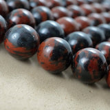 Mahogany Obsidian (Round)(Smooth)(4mm)(6mm)(8mm)(10mm)(12mm)(16"Strand)
