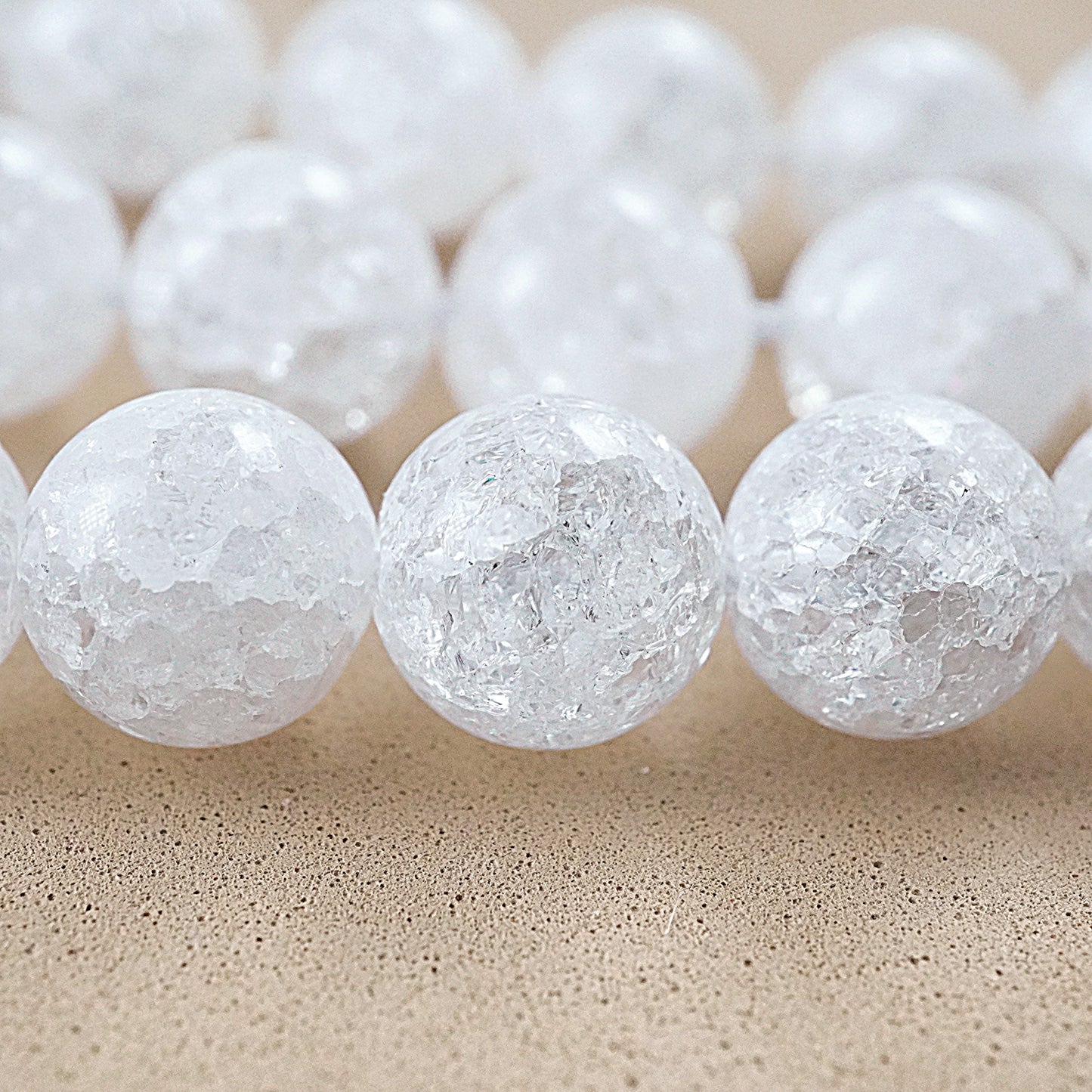 Crackle Quartz (Round)(Smooth)(6mm)(8mm)(10mm)(16"Strand)