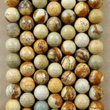 Picture Jasper (Round)(Faceted)(4mm)(6mm)(8mm)(10mm)(12mm)(16"Strand)