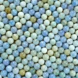 Aquamarine (Round)(Smooth)(Blue)(Green)(6mm)(8mm)(10mm)(16"Strand)