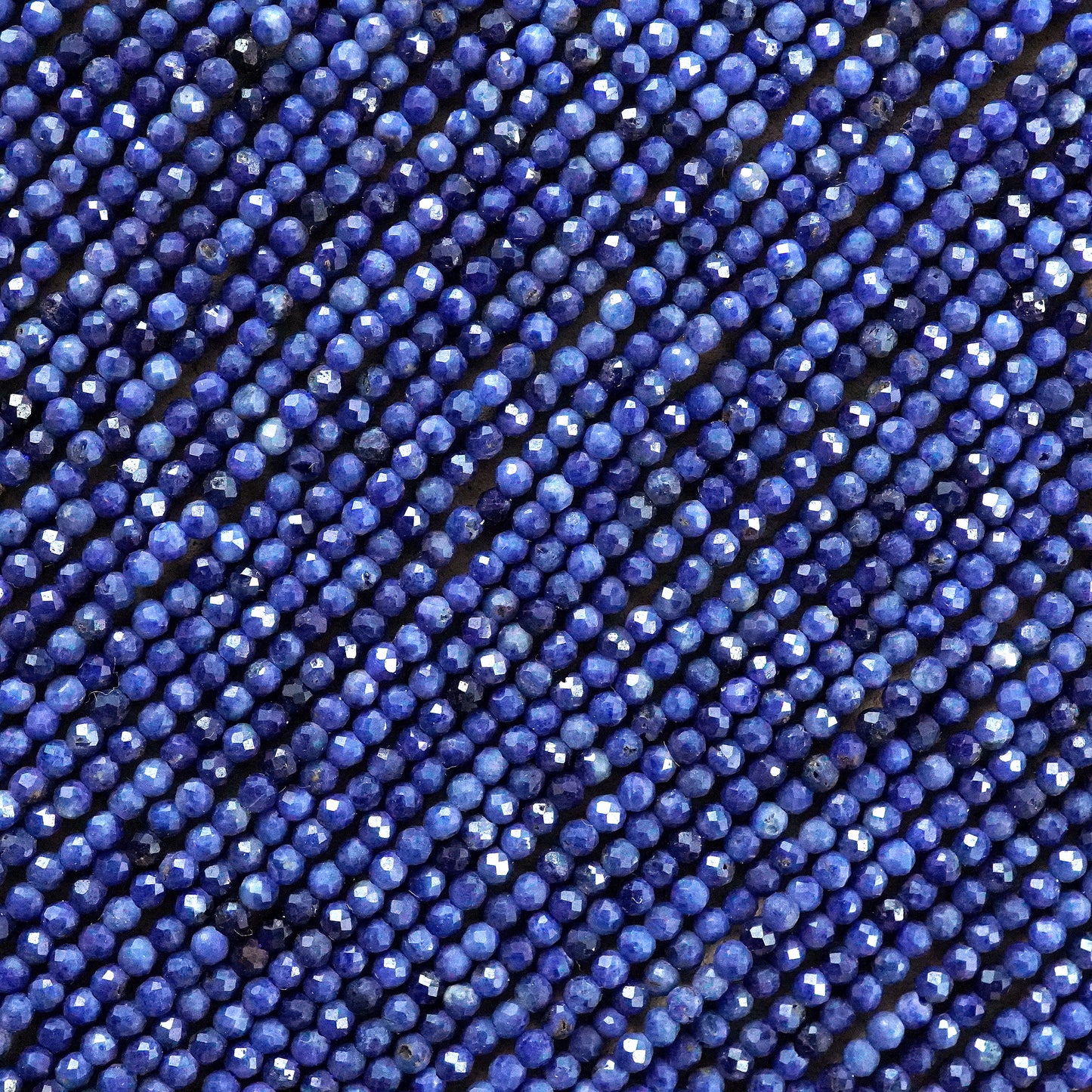 Sapphire (Round)(Micro)(Faceted)(2mm)(15"Strand)