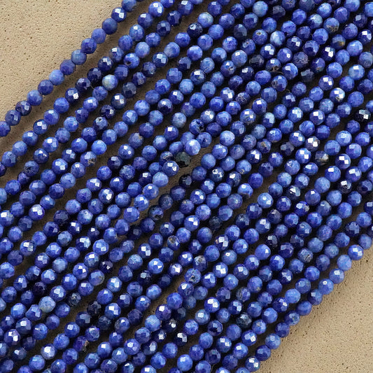 Sapphire (Round)(Micro)(Faceted)(2mm)(15"Strand)