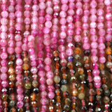 Watermelon Tourmaline (Round)(Micro)(Faceted)(2mm)(15"Strand)