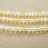 Citrine (Round)(Micro)(Faceted)(2.5mm)(15"Strand)