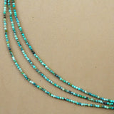 Turquoise (Round)(Micro)(Faceted)(Medium-Grade)(2mm)(2.5mm)(15"Strand)