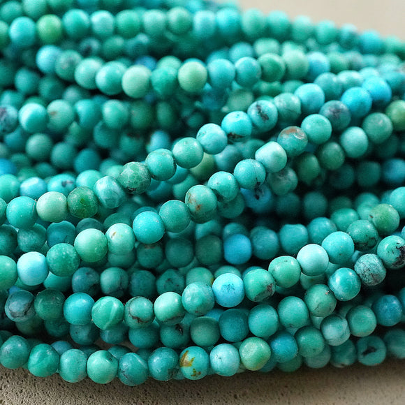 Turquoise (Round)(Smooth)(High Grade)(2mm)(15