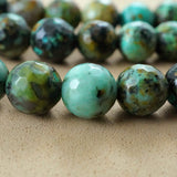 African Turquoise (Round)(Faceted)(4mm)(6mm)(8mm)(10mm)(12mm)(16"Strand)