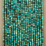 Turquoise (Round)(Smooth)(Medium-Grade)(2mm)(15"Strand)