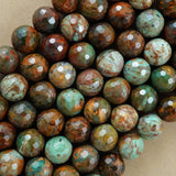 African Green Opal (Round)(Faceted)(10mm)(12mm)(16"Strand)