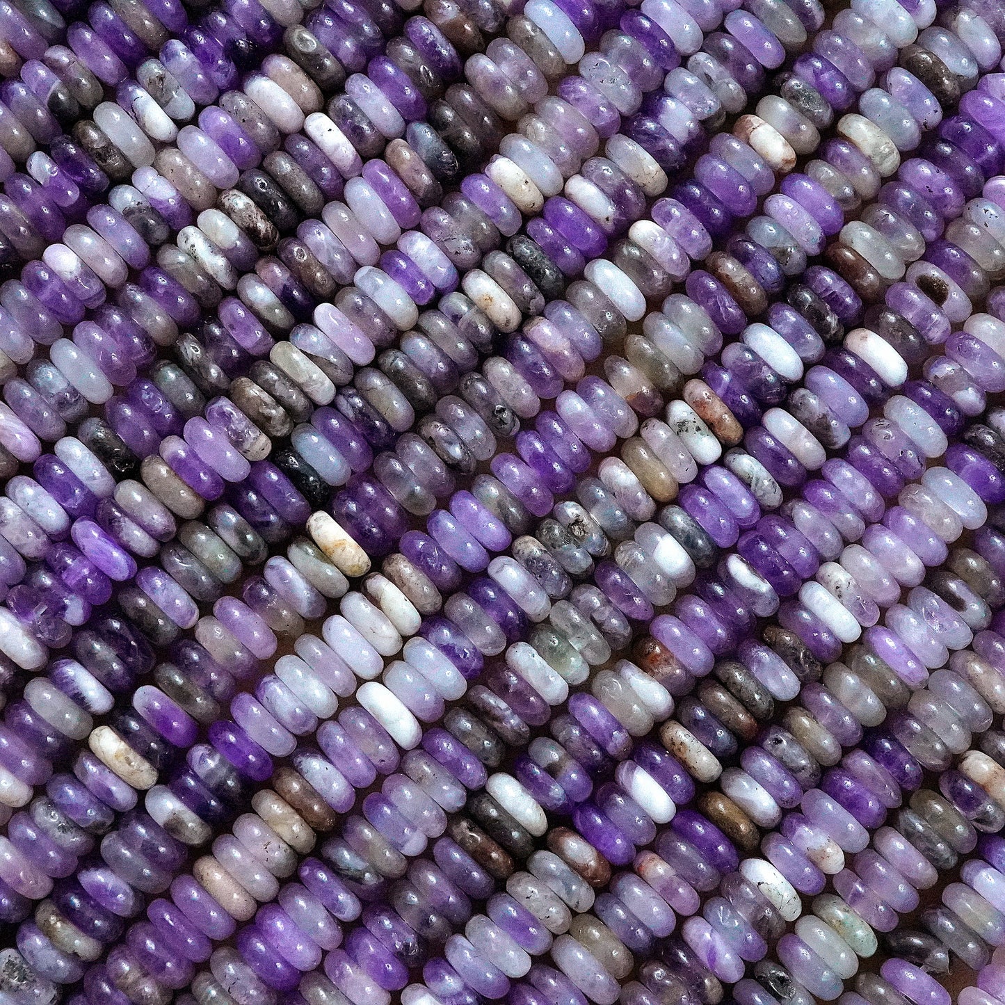 Chevron Amethyst (Rondelle)(Smooth)(6mmx2mm)(15.5"Strand)