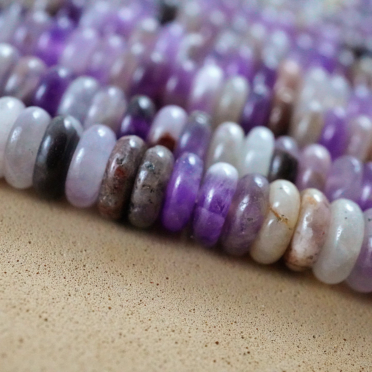 Chevron Amethyst (Rondelle)(Smooth)(6mmx2mm)(15.5"Strand)