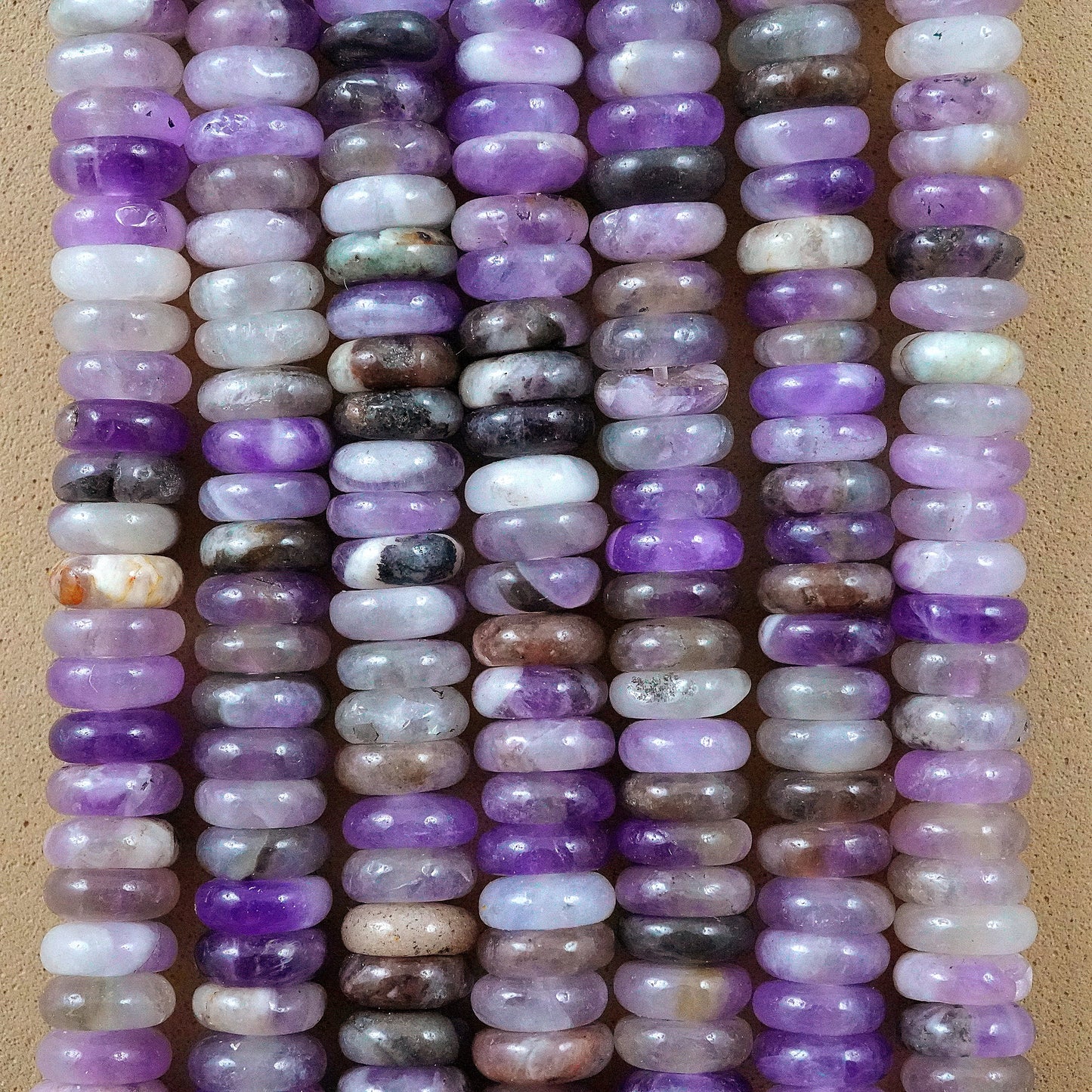 Chevron Amethyst (Rondelle)(Smooth)(6mmx2mm)(15.5"Strand)