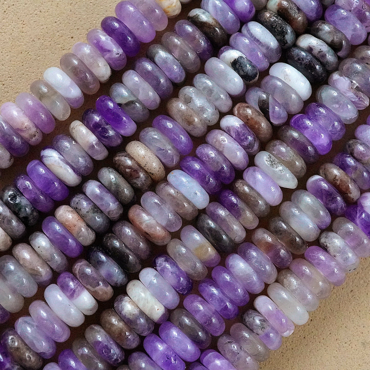 Chevron Amethyst (Rondelle)(Smooth)(6mmx2mm)(15.5"Strand)